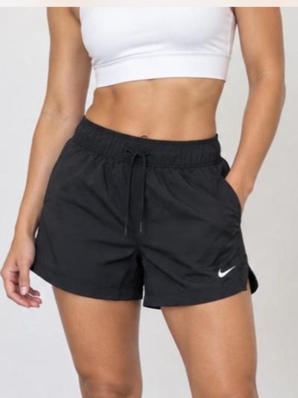 Nike Black Women’s Athletic Shorts with Drawstring Waist